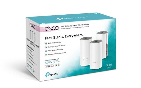 TP-Link Deco E4 (3-Pack) AC1200 Whole Home Mesh Wi-Fi System