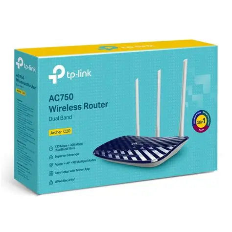 TP-Link Archer C20 AC750 Dual Band WiFi Router