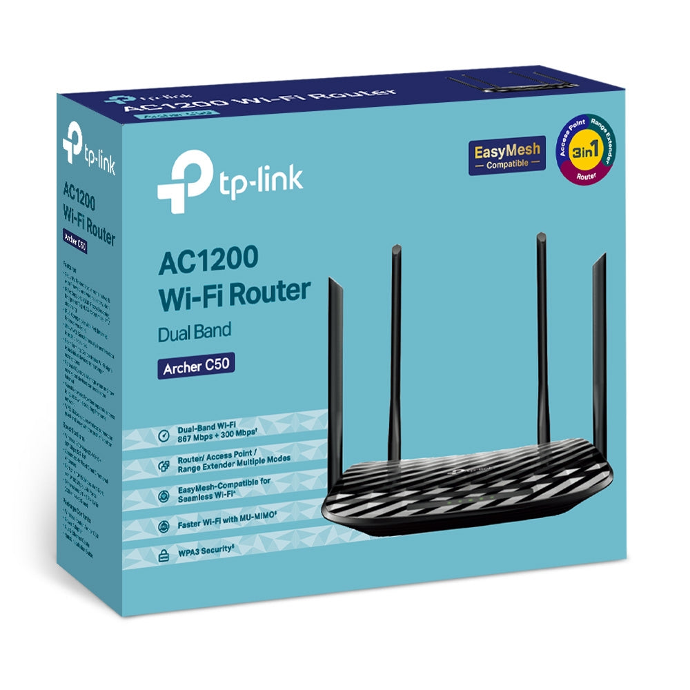 TP-Link Archer C50 AC1200 Dual Band WiFi Router